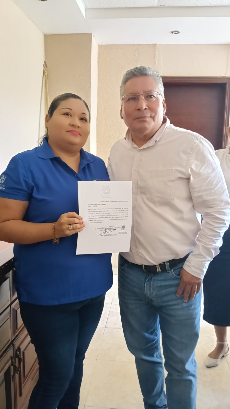 Designan a Yesenia Tovar Linares como nueva Tesorera Municipal de Ocampo