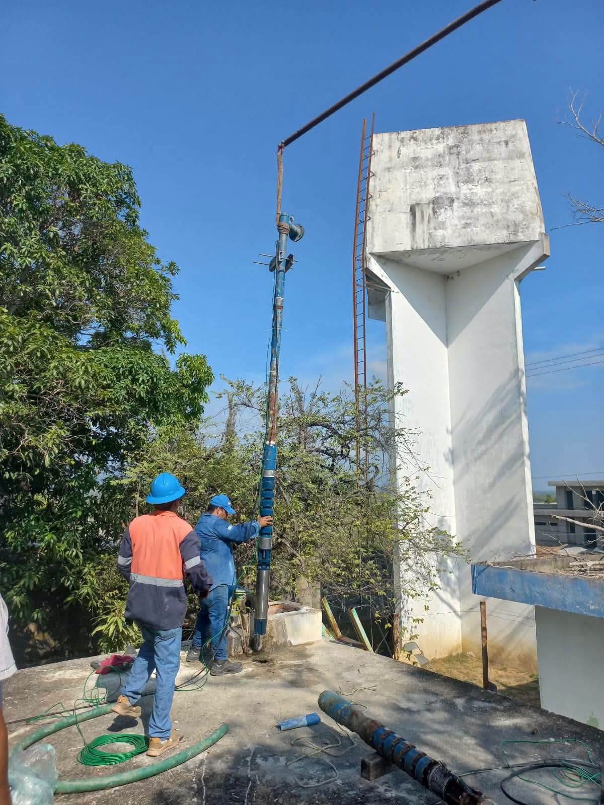 Instalan nueva bomba de alta presión para mejorar el abasto de agua en Antiguo Morelos