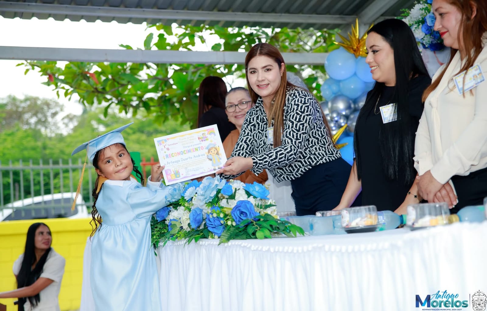 Egresa nueva generación del Jardín de Niños Francisco I. Madero en el Ejido Morelos