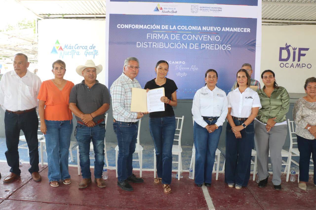Avanza conformación de la colonia Nuevo Amanecer en Ocampo